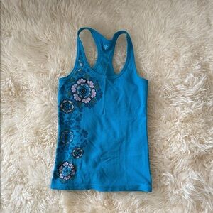 Old Navy Blue Floral Tank Top